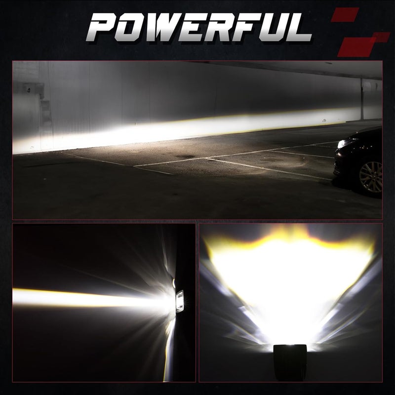 OFFROADTOWN LED Pods, 2pcs 3'' SAE Fog Lights Off road Driving lights Waterproof Square LED Cubes Work Light for Truck Motorcycle ATV UTV Boat - Image 5